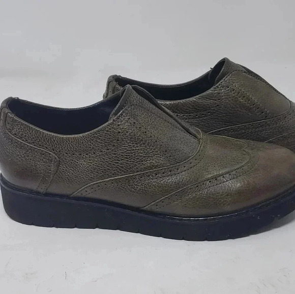 Bussola Liverpool Libby Oxford Shoes Khaki Womens Size 36 US 5.5 Slip On Loafers - Picture 6 of 11